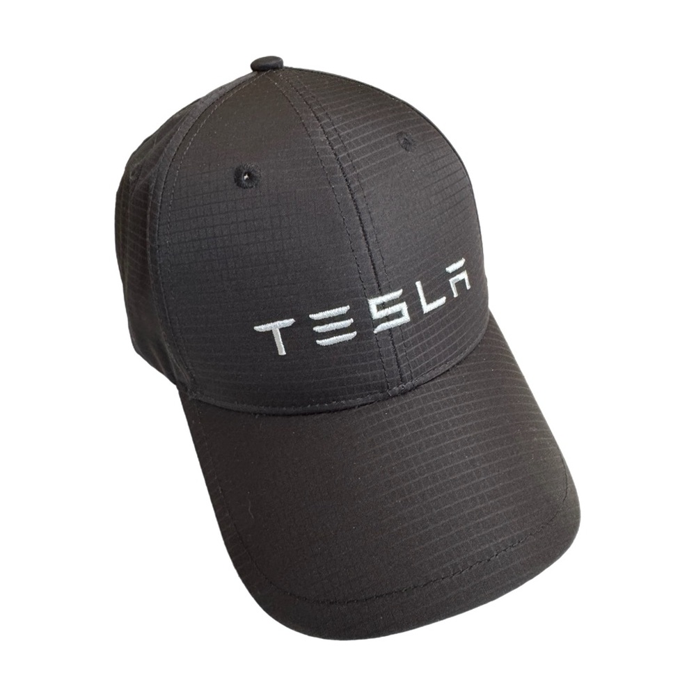 Tesla Motor Co Black Ripstop Adjustable Strap Hat Cap New Without Tags - Picture 2 of 8